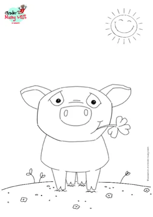 Schwein mit Kleeblatt